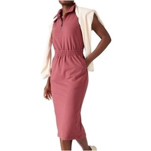 Athleta Retroterry Dress Rosewood Casual Midi Tank Collared Women‎ XS 2024